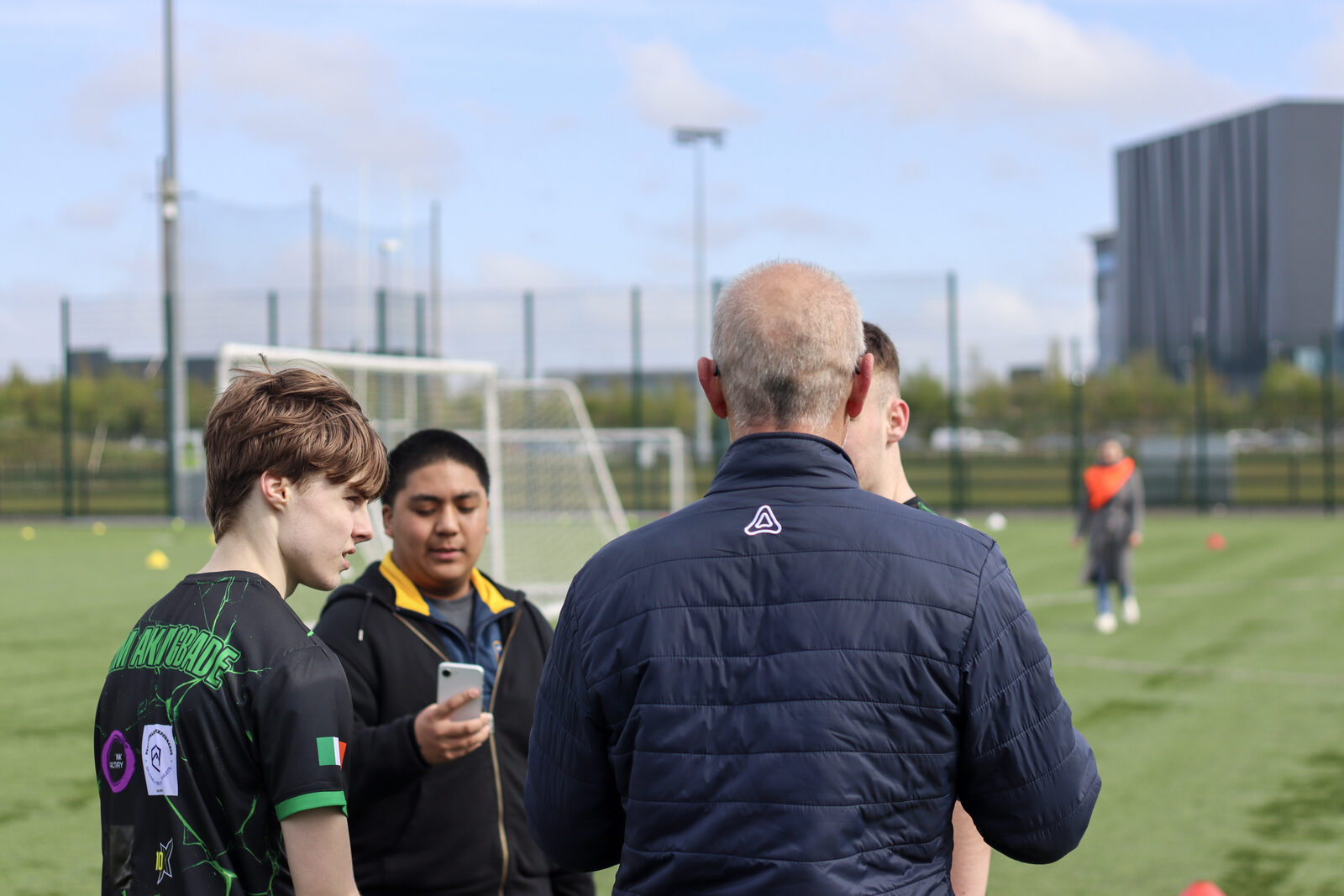 Community on a sports pitch